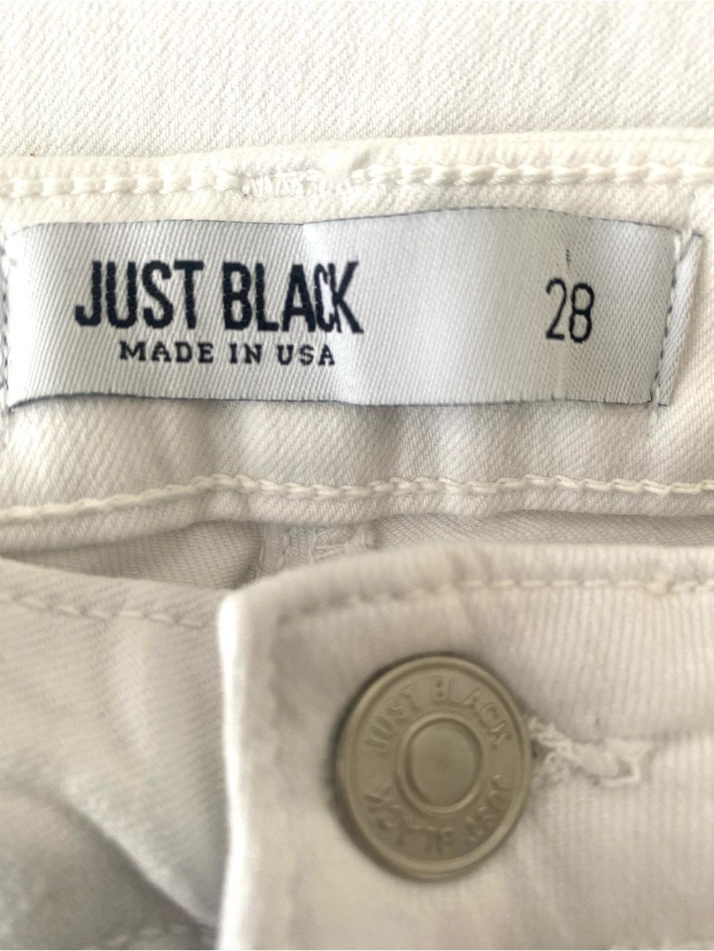 NEW Just Black Clean White Skinny Ankle Length USA Made Sz 28 Effortlessly Chic - Picture 8 of 12